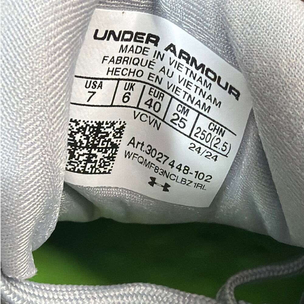 Under Armour UA Yard Turf 3.0 Baseball Gray Shoes Size 7 3027448-102 - Picture 10 of 10